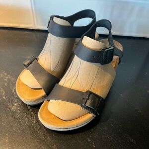 Papillio by Birkenstock women’s Soley leather wedge in black 39